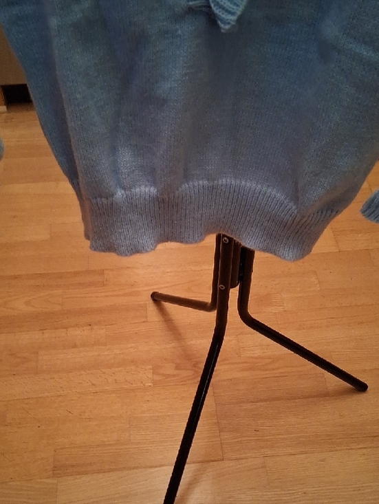 Source Unknown Light Blue Ruffle V-Neck Sweater - Picture 6 of 10